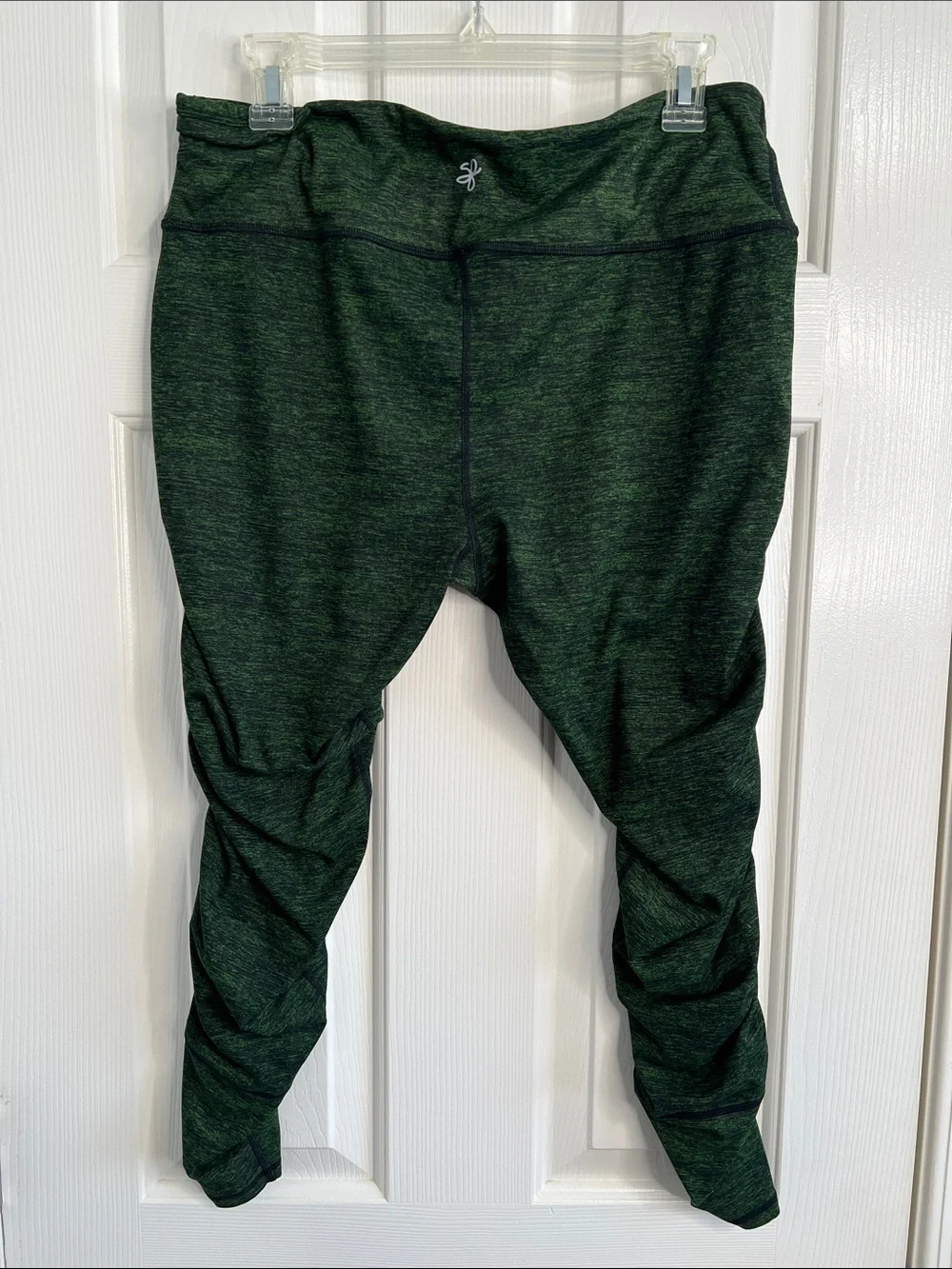 Sweetflexx green & black resistance band leggings size 14